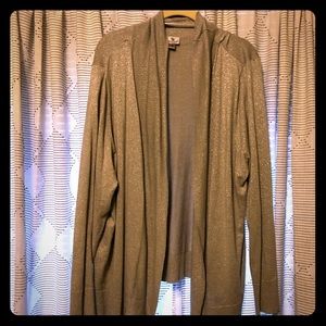 Glitter open front cardigan